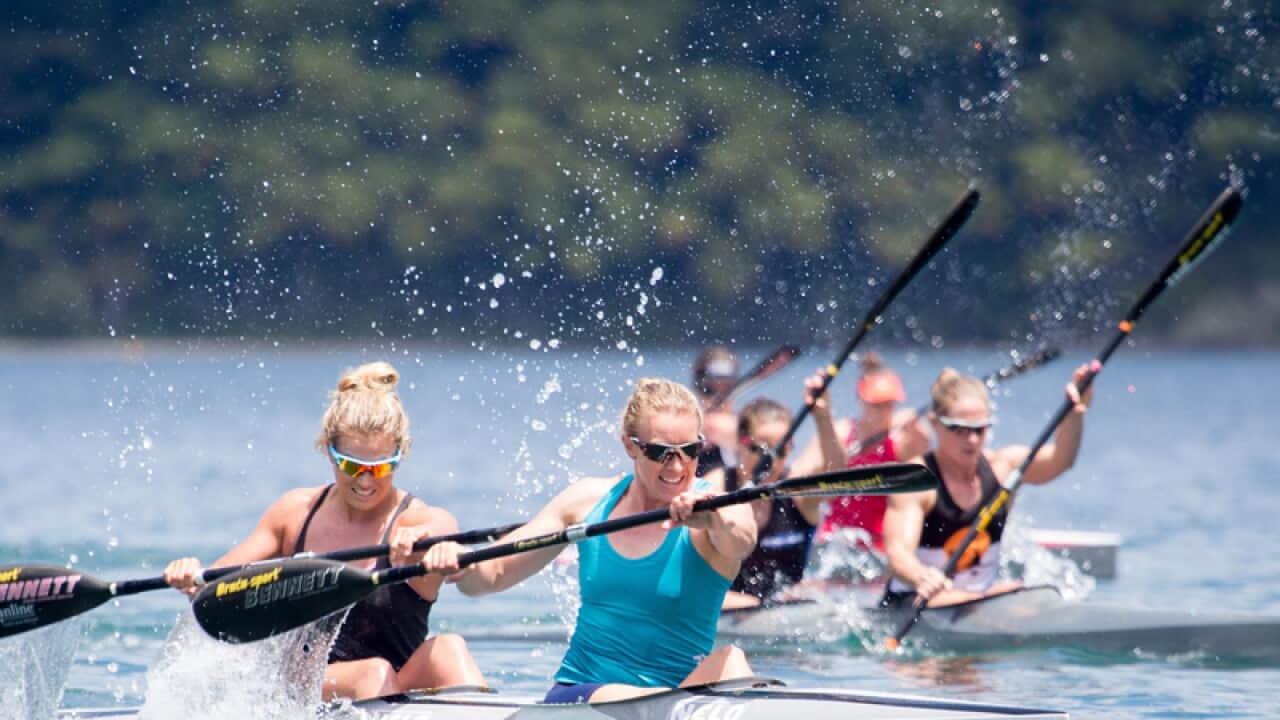 Australian paddlers Naomi Flood and Jo Brigden-Jones