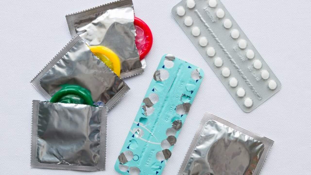 Condoms and birth control pills