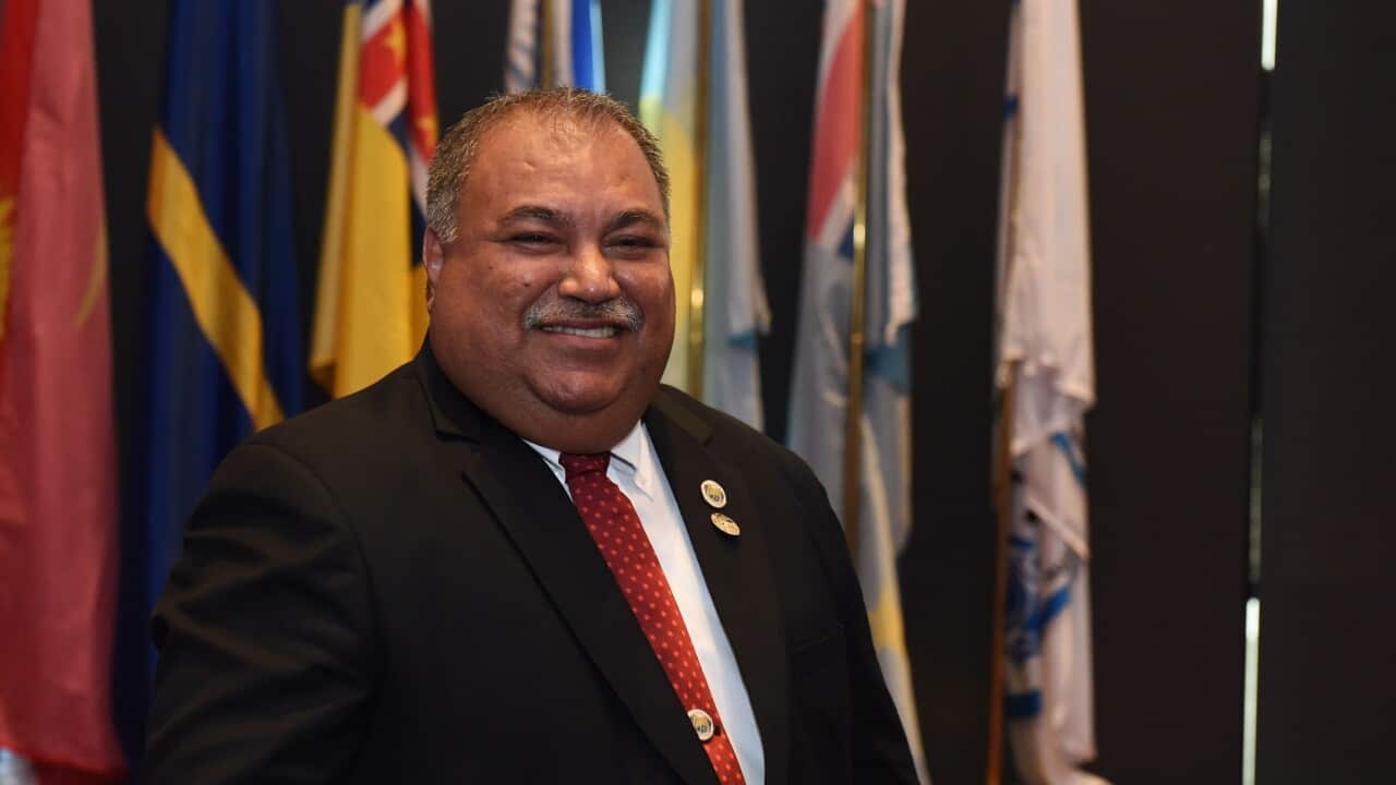 Nauru's President Baron Waqa leaves at the conclusion of the Smaller Islands States Leaders meeting as part of the Pacific Islands Forum in Port Moresby, Papua New Guinea, Monday, Sept. 7, 2015. (AAP Image/Mick Tsikas) NO ARCHIVING