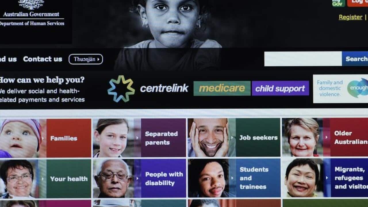 Australian Government's Department of Human Services website