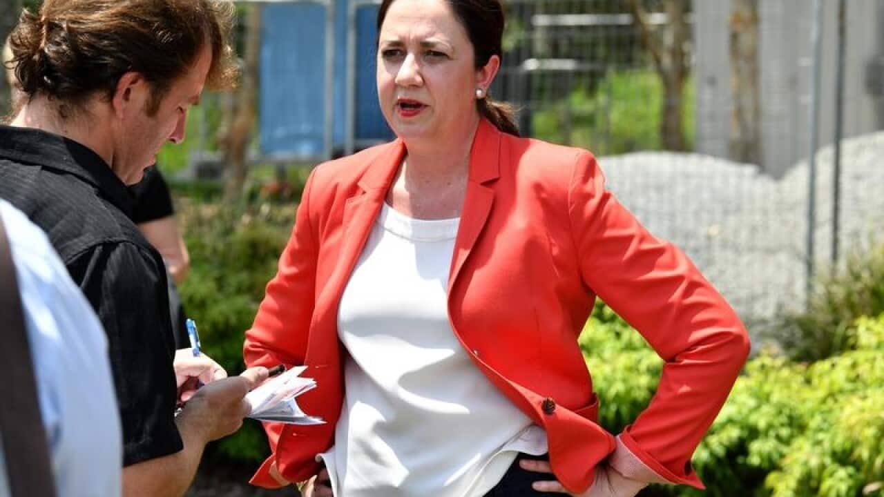 Queensland Premier Annastacia Palaszczuk at a press conference