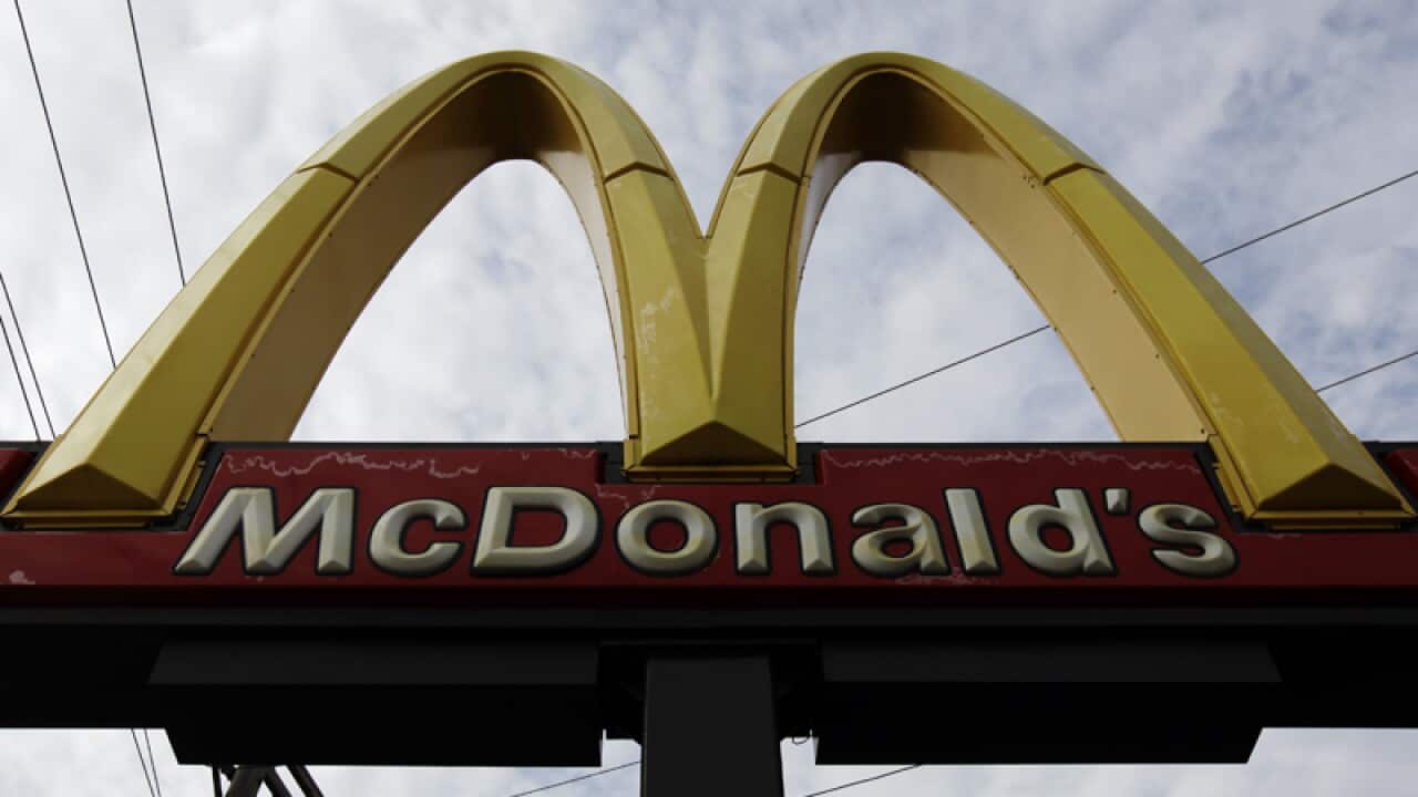 A McDonald's restaurant sign