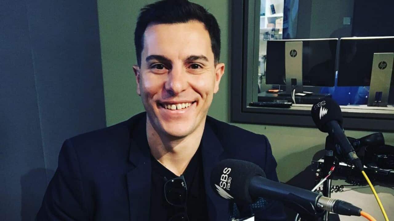 Orlando Marzo in the SBS Radio studios