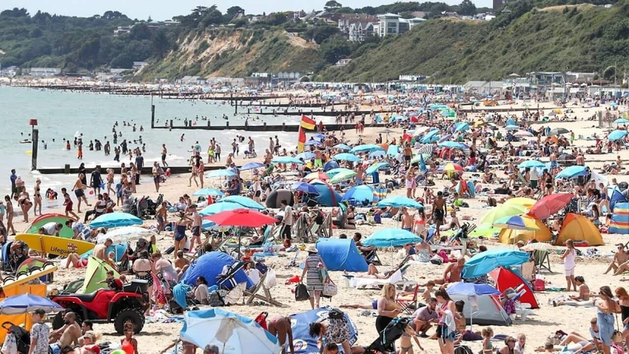 European flooded to beach amid heat wave