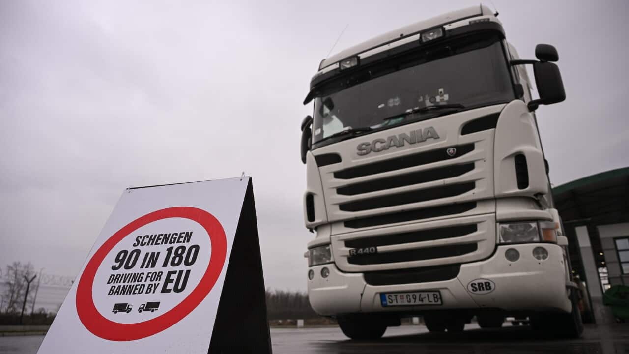 Western Balkan truck drivers block EU border terminals to protest new exit/entry system