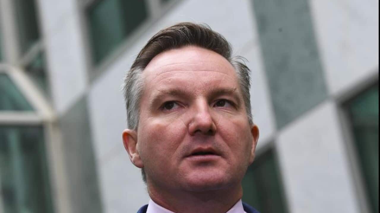 Chris Bowen pictured outside parliament house.
