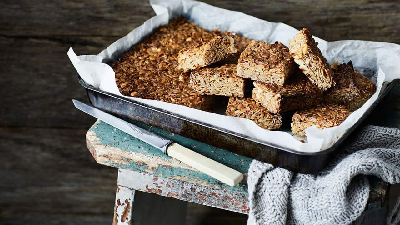 Honey oat slice