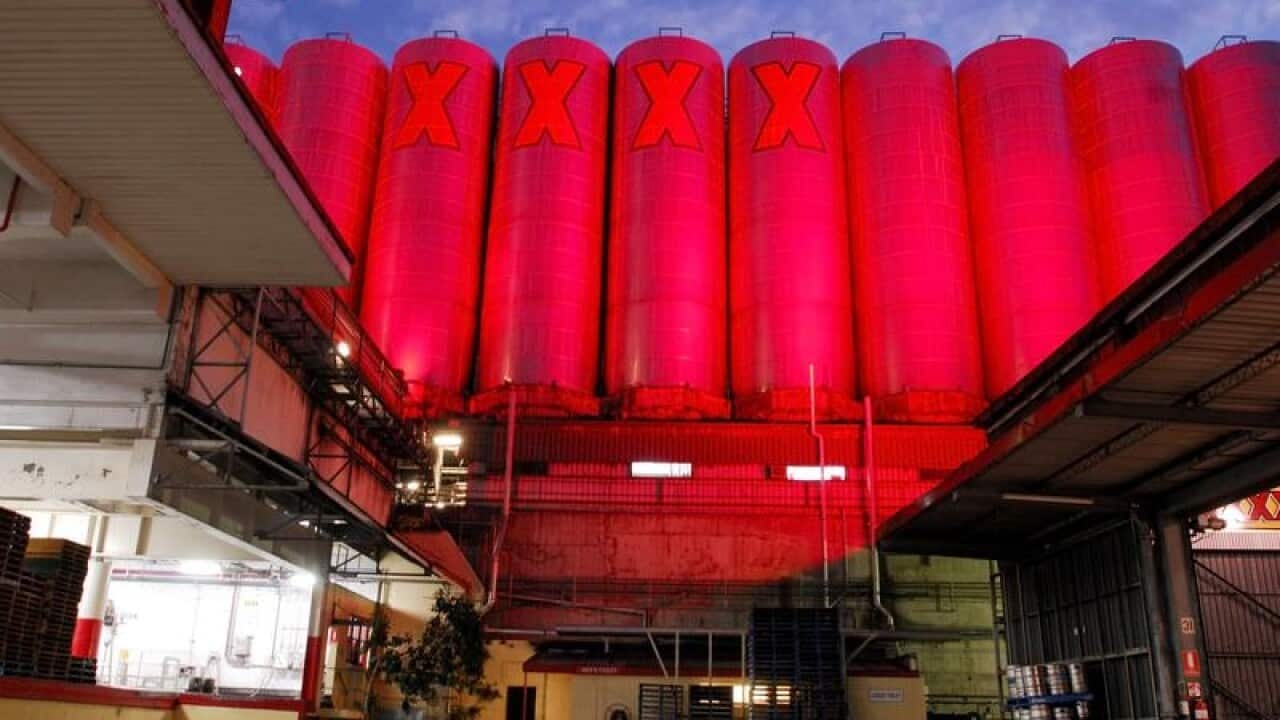 Iconic Fourex (xxxx) brewery in Brisbane
