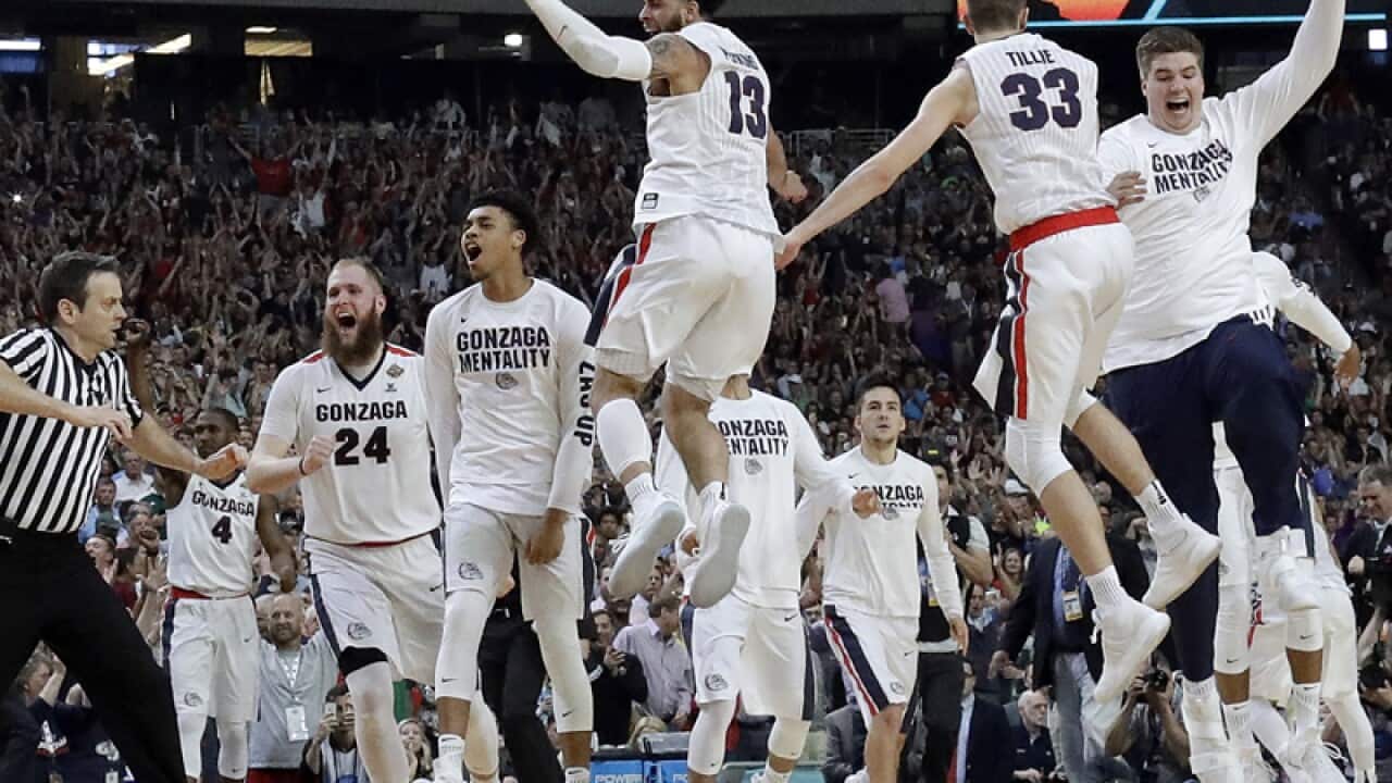 Gonzaga players celebrate