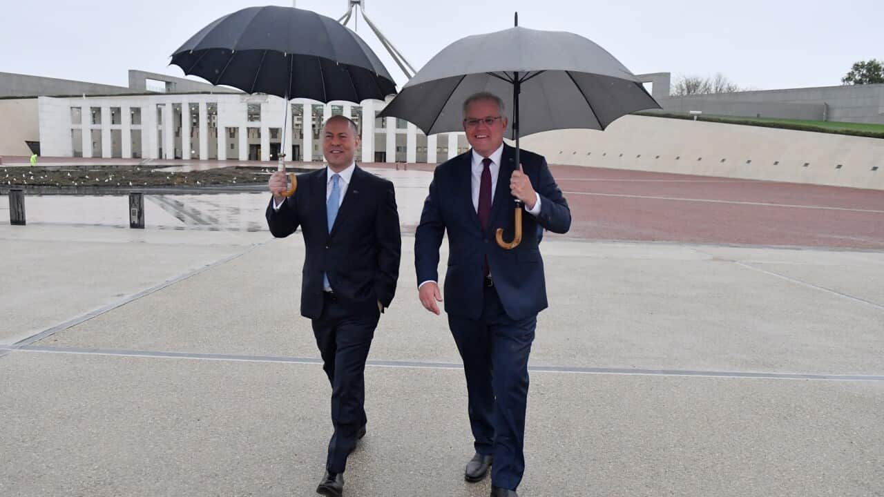 Treasurer Josh Frydenberg and Prime Minister Scott Morrison