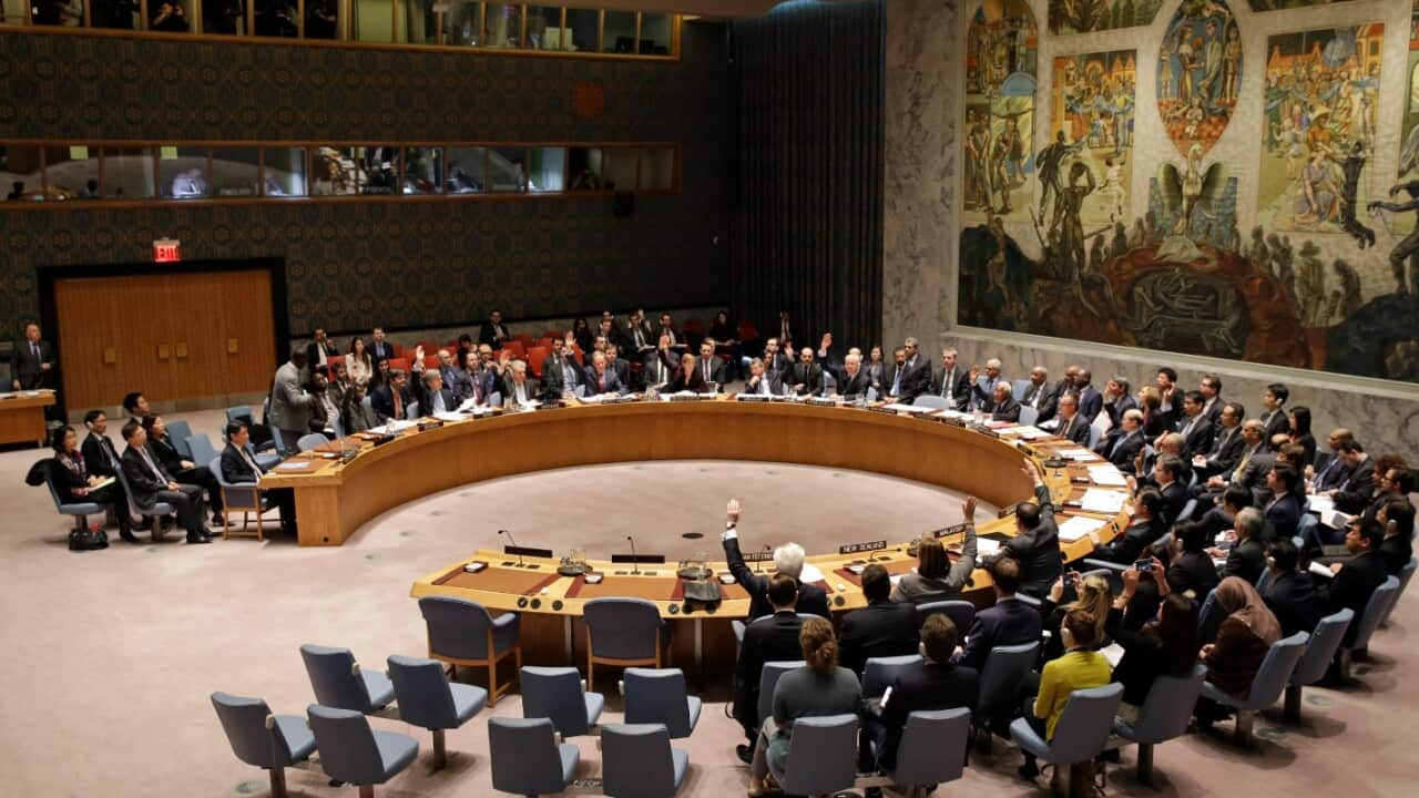 File image of a meeting at UN headquarters in New York 
