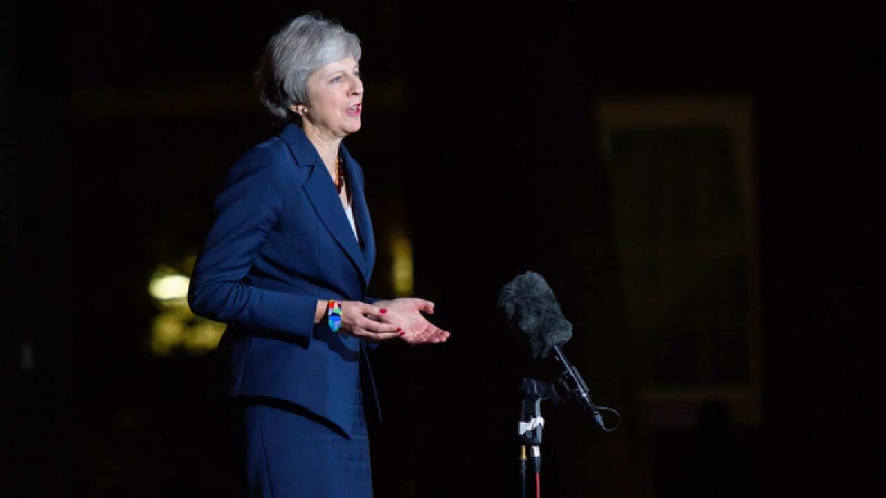 Prime Minister Theresa May outside 10 Downing Street, London, confirming Cabinet has agreed the draft Brexit withdrawal agreement