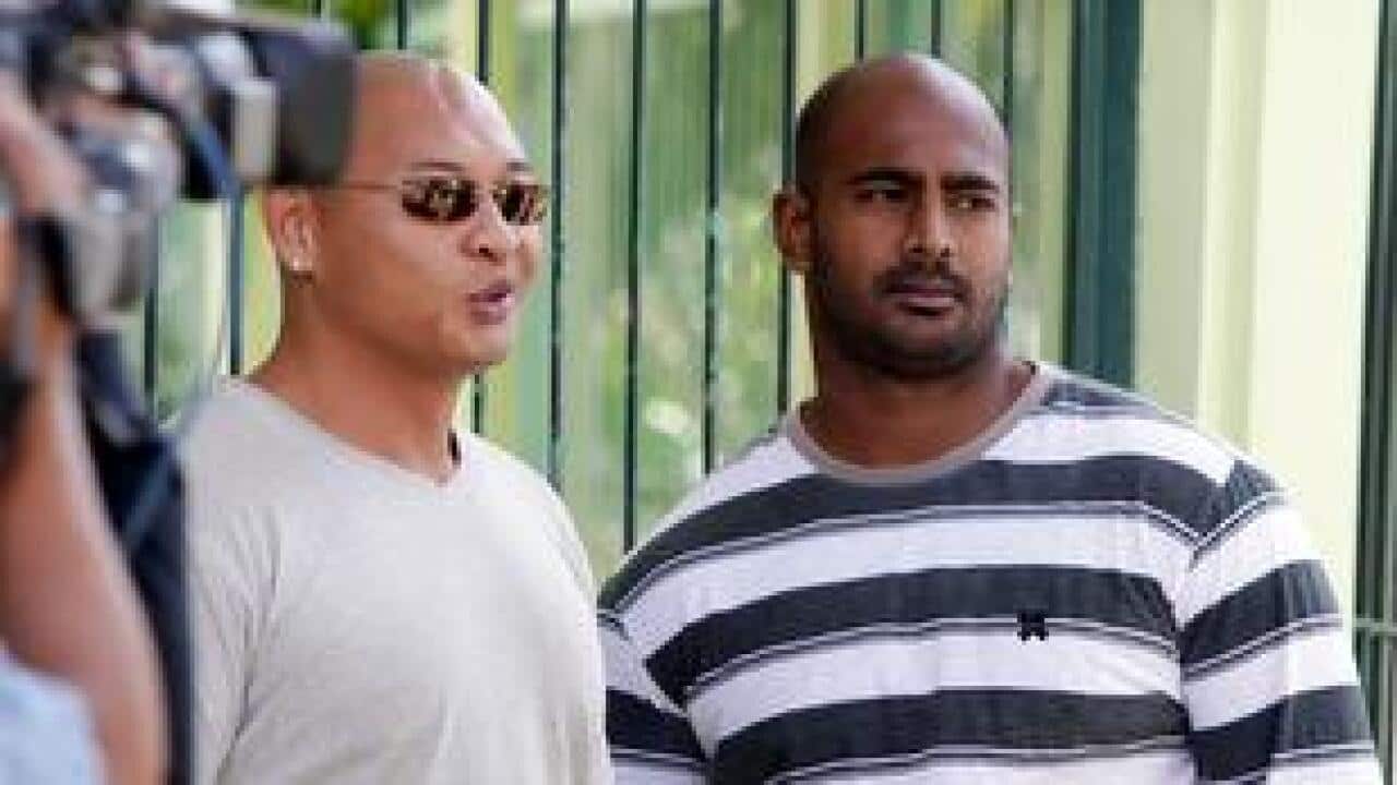 Myuran Sukumaran, right and Andrew Chan, left in 2011