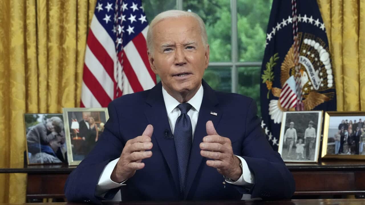 Joe Biden addresses Americans from Oval Office for first time since ending re-election bid Joe Biden addresses Americans from Oval Office for first time since ending re-election bid