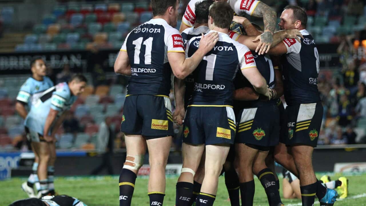 North Queensland celebrate victory over Cronulla