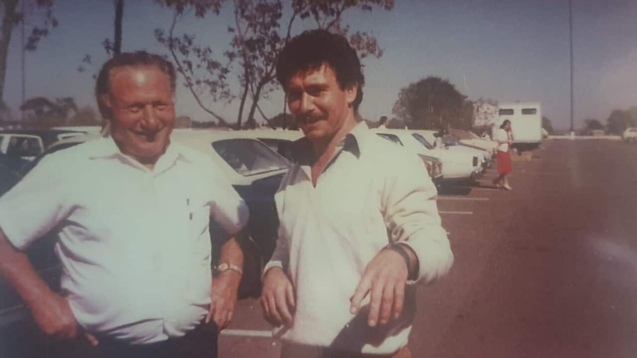 Francesco Petrolo with his uncle Tony in 1980.
