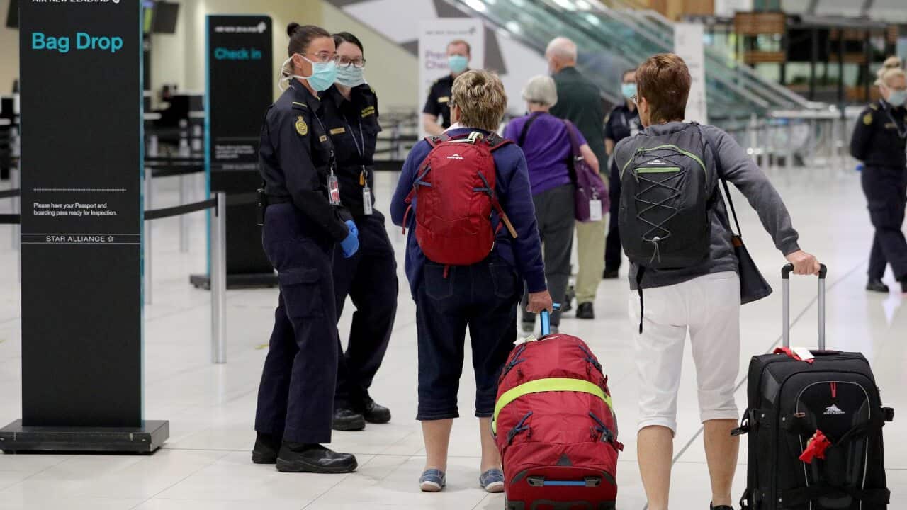 Australian Border Forcer officials at Perth airport.