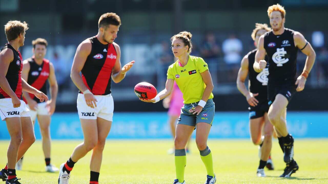 Female AFL umpire