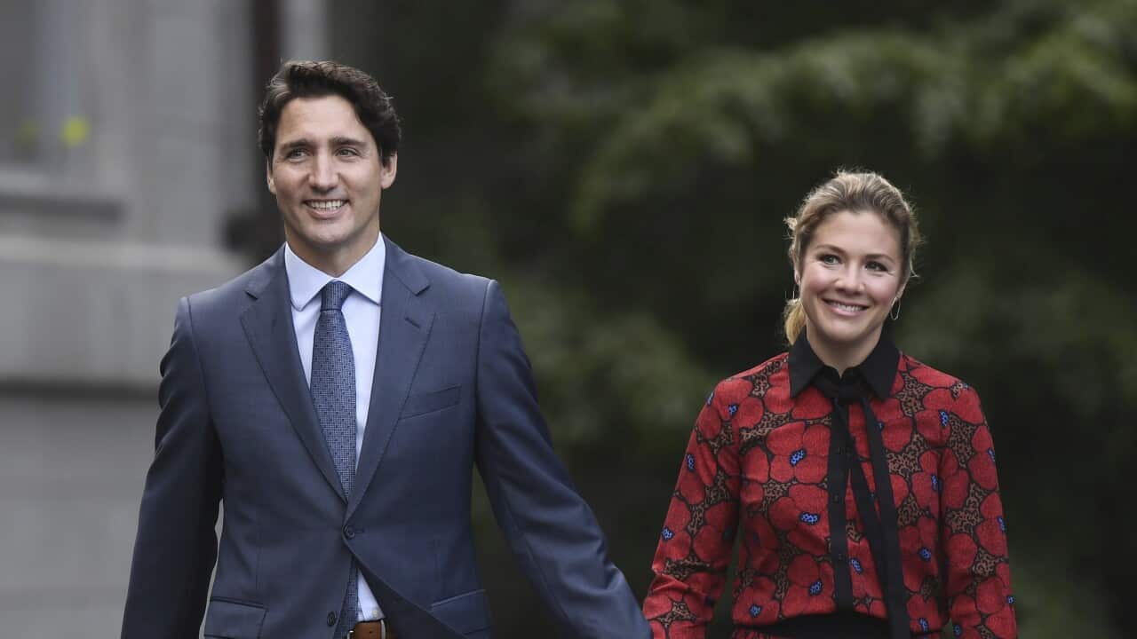 Canada's Prime Minister Justin Trudeau and his wife Sophie Gregoire-Trudeau.