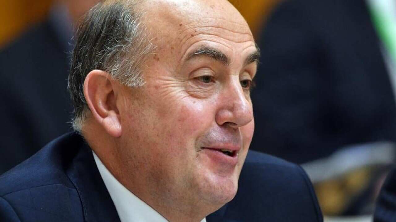 Treasury Secretary John Fraser during Senate estimates in Canberra.