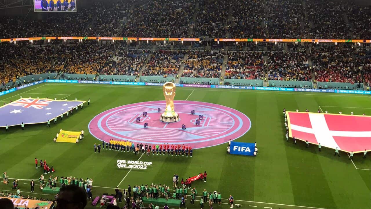 Australia played Denmark at the FIFA World Cup in Qatar, 30-11-2022