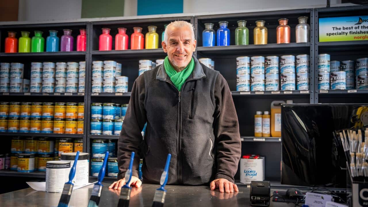 David Stuart has adapted his paint business to save thousands on running costs (SBS Spencer Austad).jpg