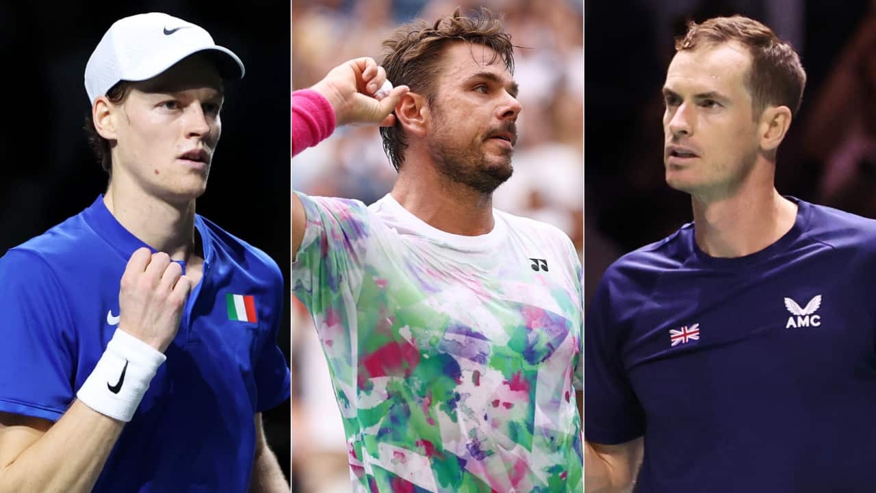 Jannik Sinner, Stanislas Wawrinka and Andy Murray