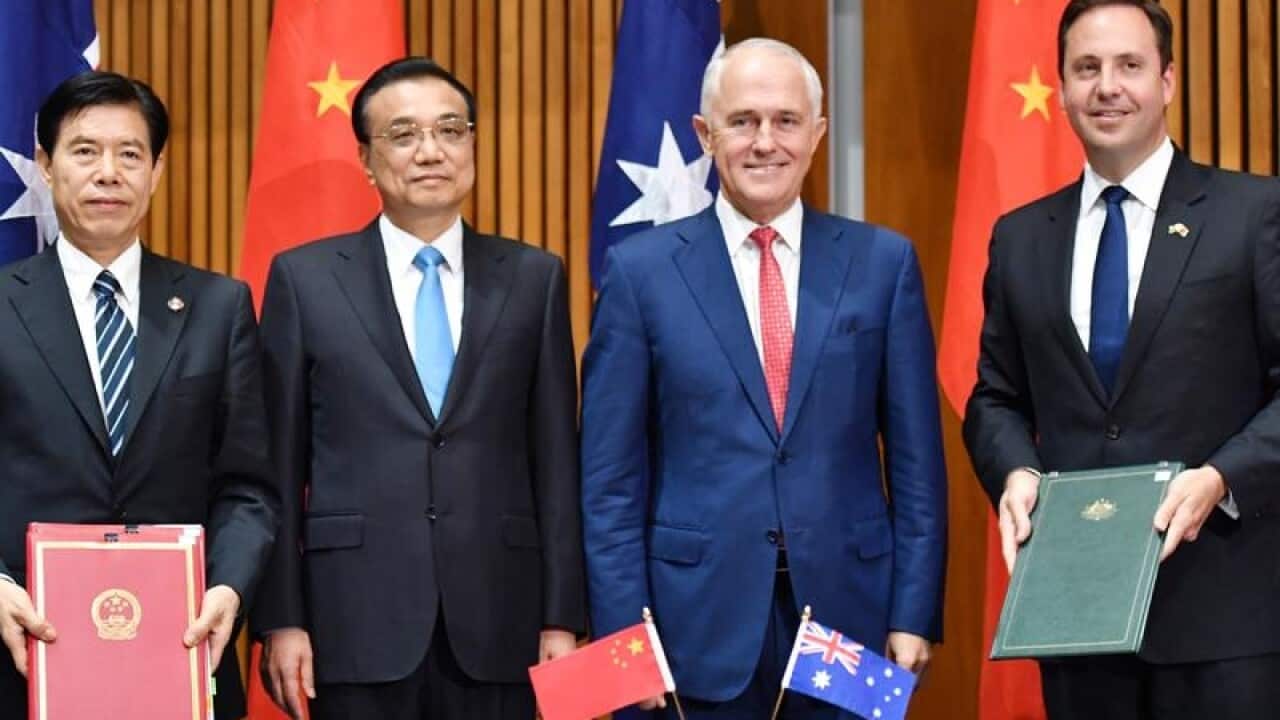 Chinese and Australian leaders.