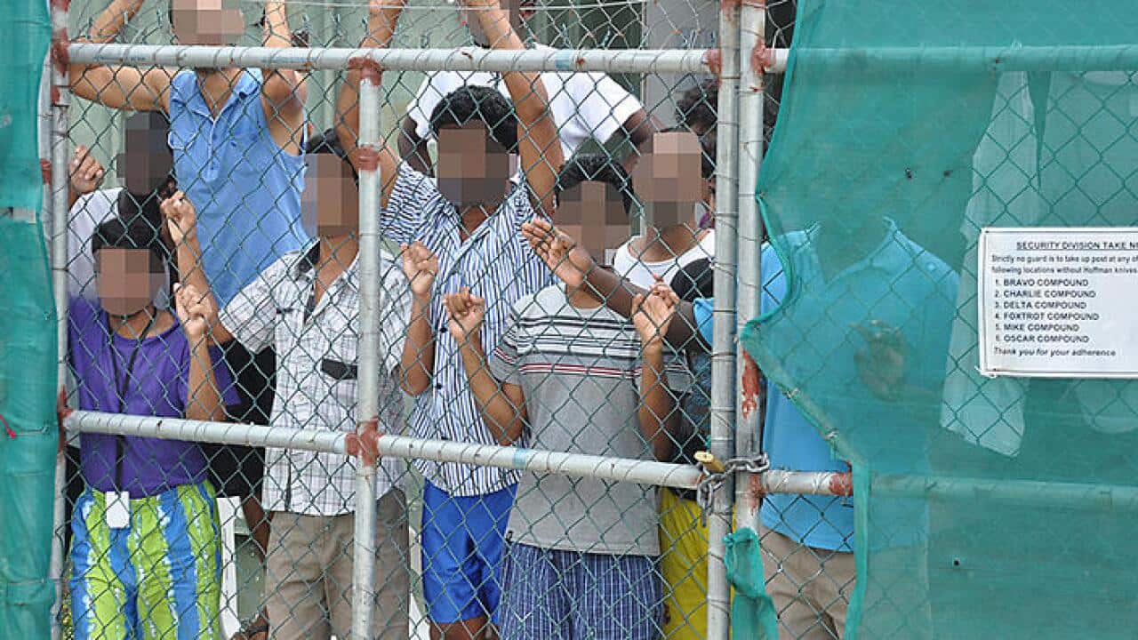 Detainees on Manus Island