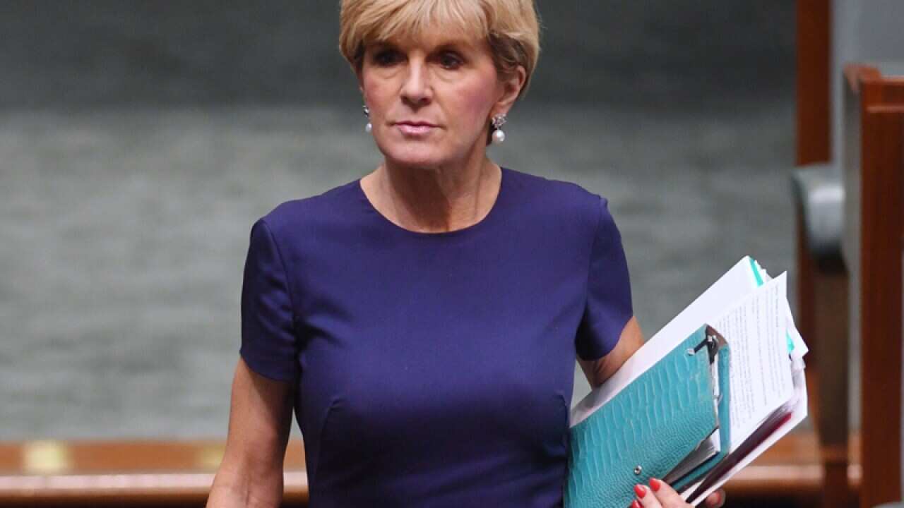 Australia's Foreign Minister Julie Bishop