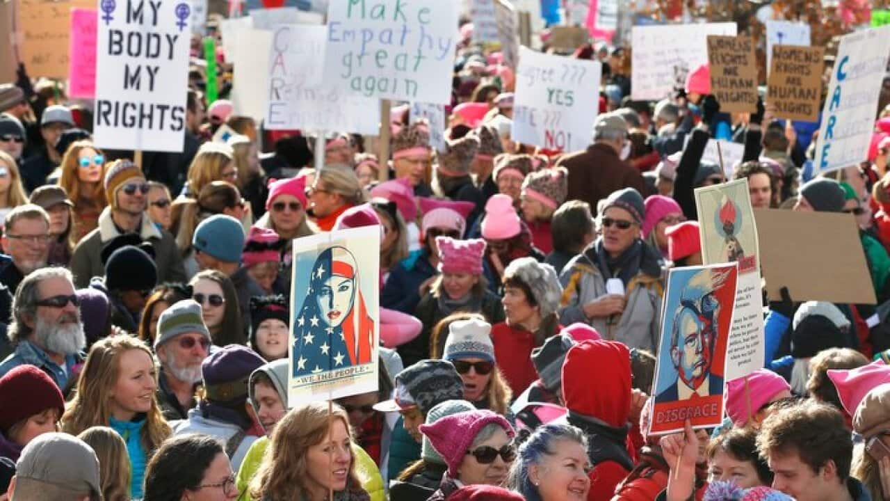 Women marched accros the country against Trump
