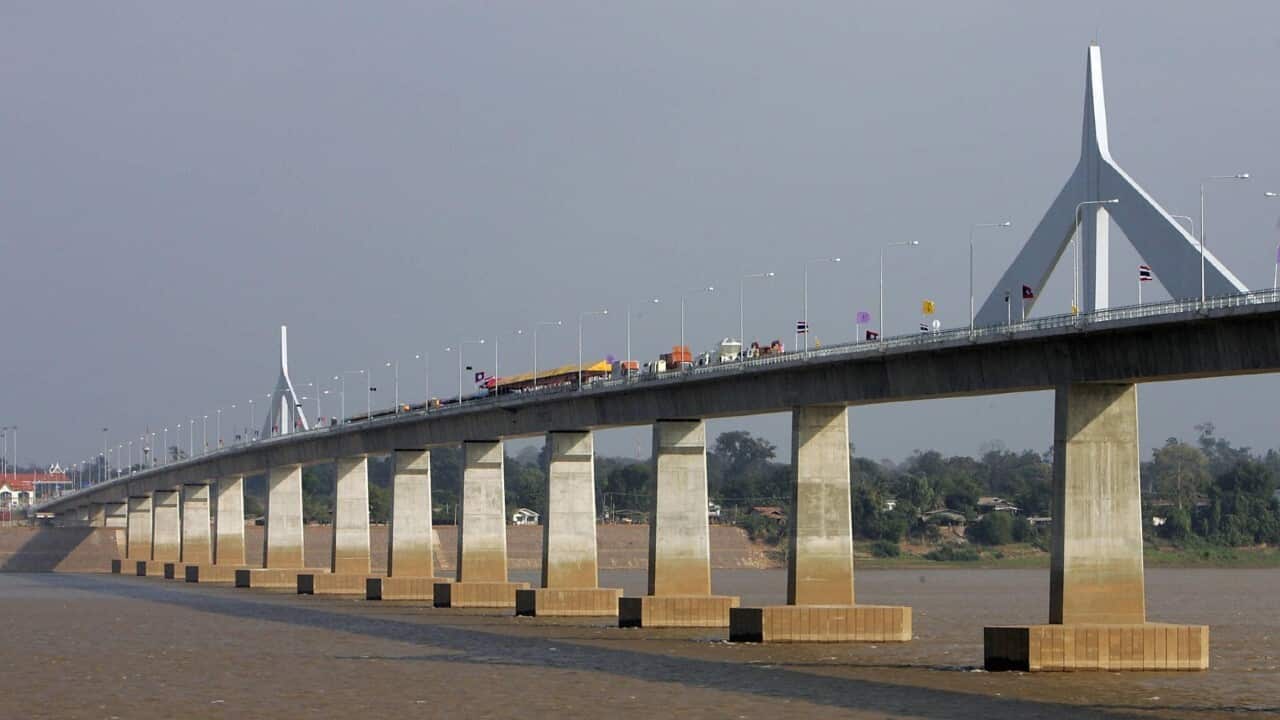Mukdahan-Savannaket bridge over the Mekong River (PORNCHAI KITTIWONGSAKUL - AFP via Getty Images)