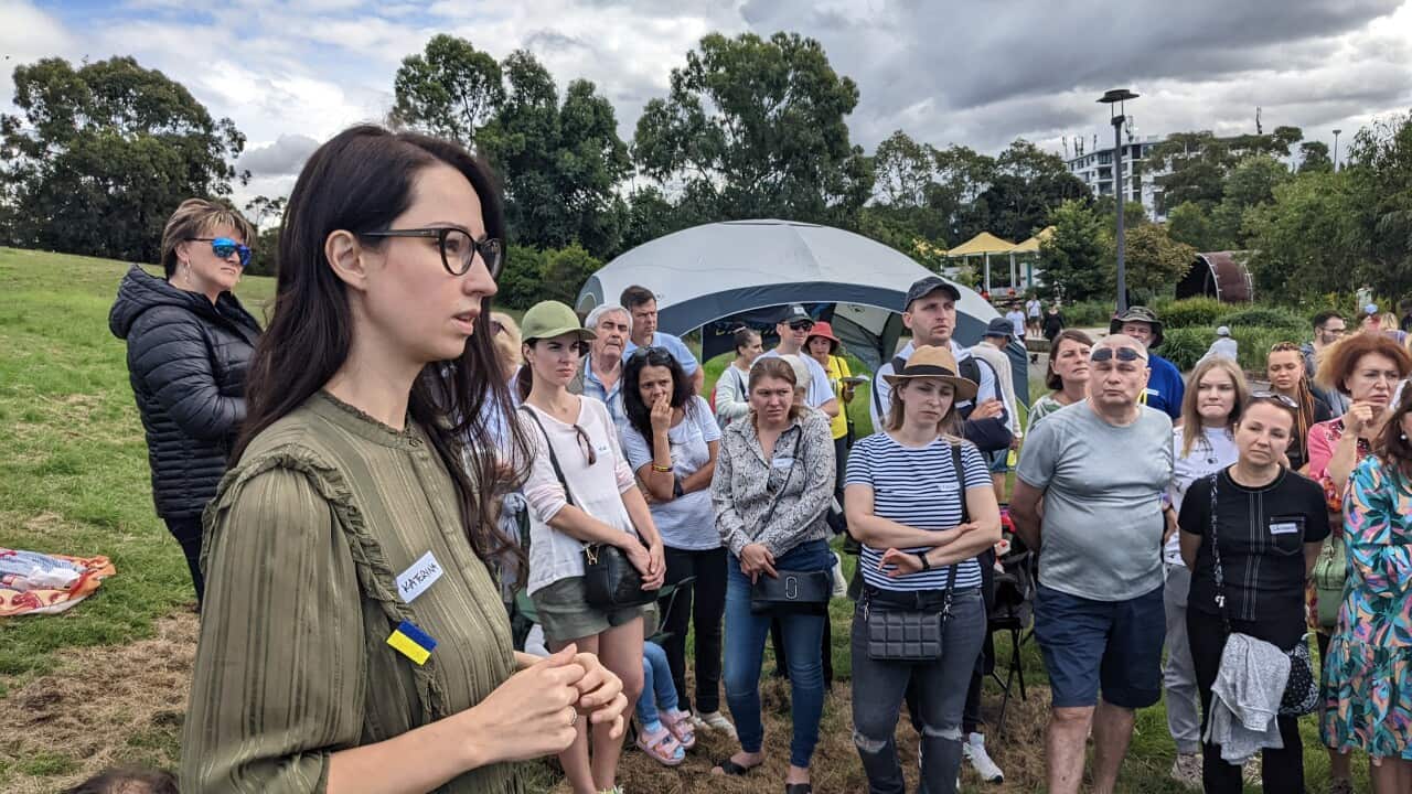 Пані Катерина Арґіру, одна із головних речниць Союзу Українських Організацій Австралії.