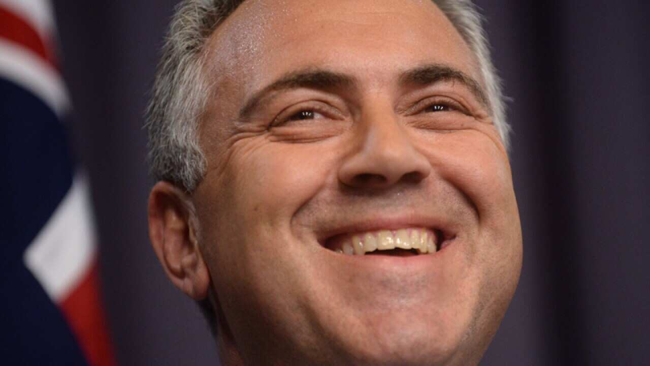 Federal Treasurer Joe Hockey smiles.