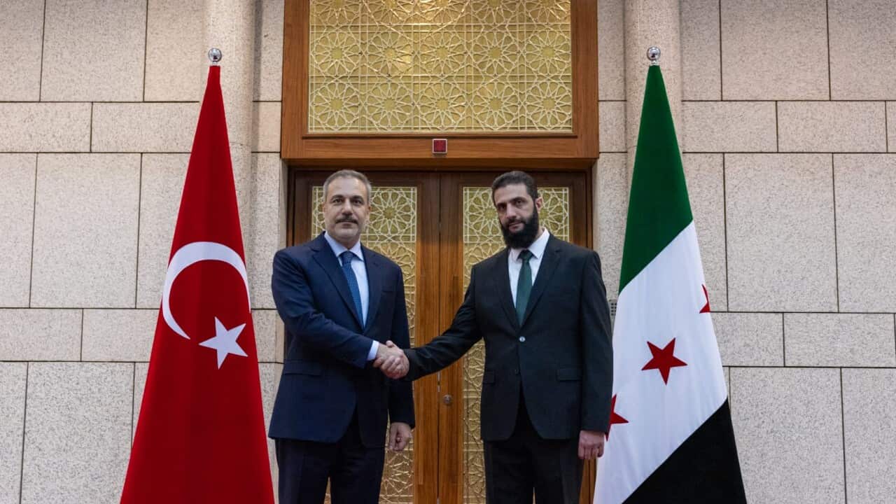 Turkish FM Hakan Fidan meets HTS Leader Ahmed al-Sharaa - Damascus