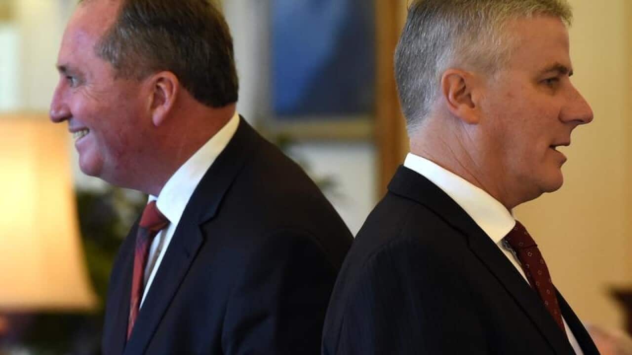 Deputy Prime Minister Michael McCormack and Barnaby Joyce.
