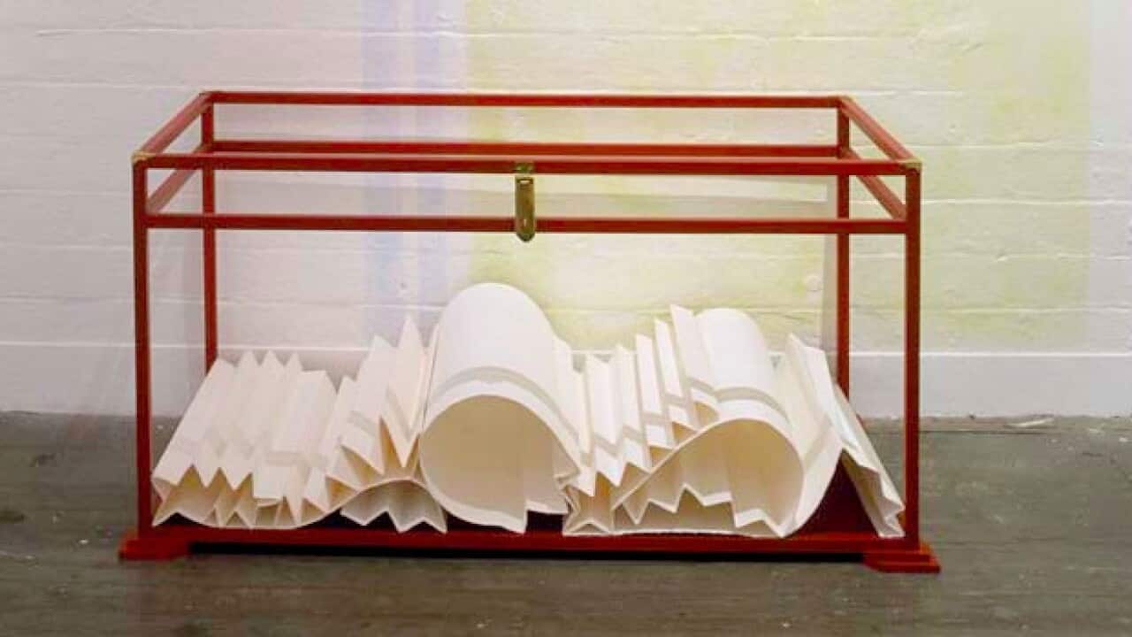 A detail of Liliana's work