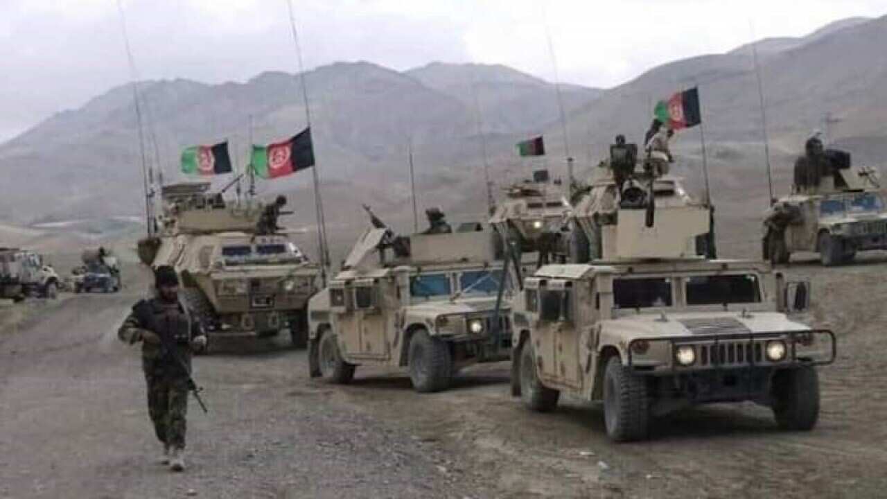 Afghan forces in battlefield