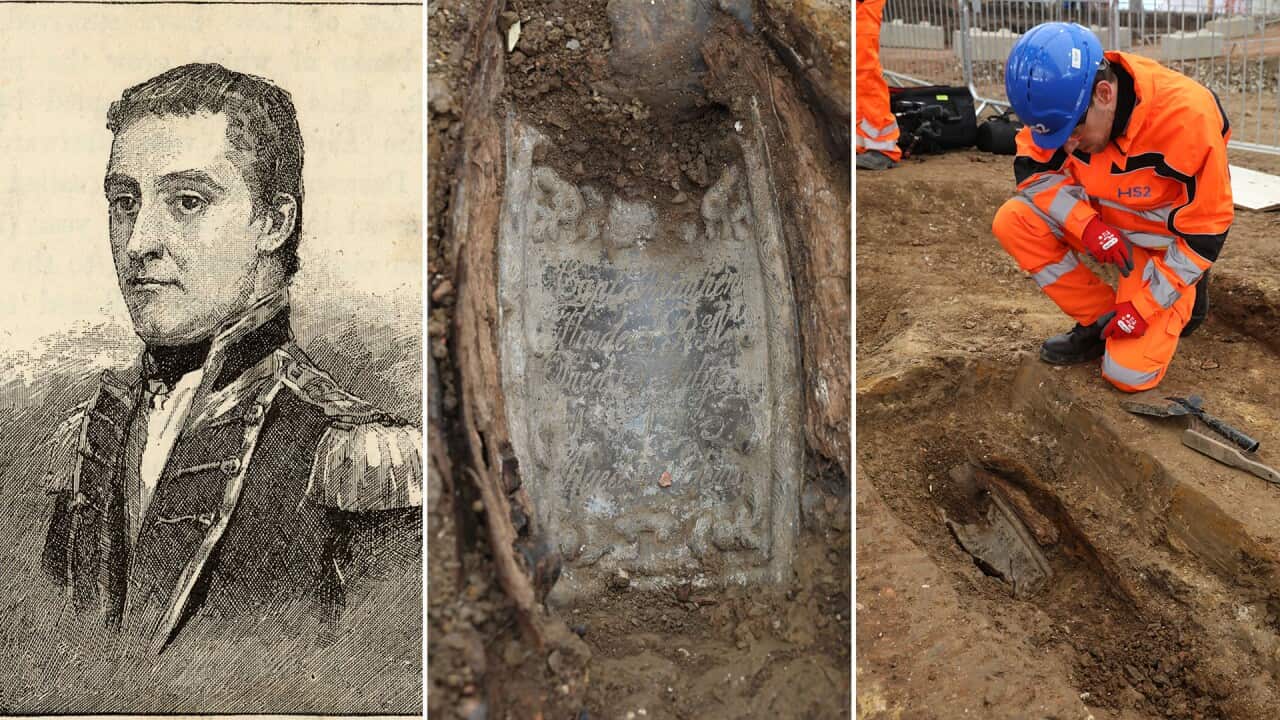 Archaeologists used a breast plate to identify the remains of Captain Matthew Flinders. 
