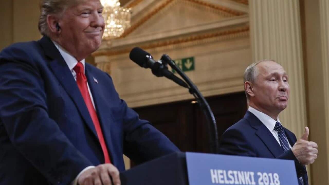 President Trump and President Putin at the summit in Helsinki