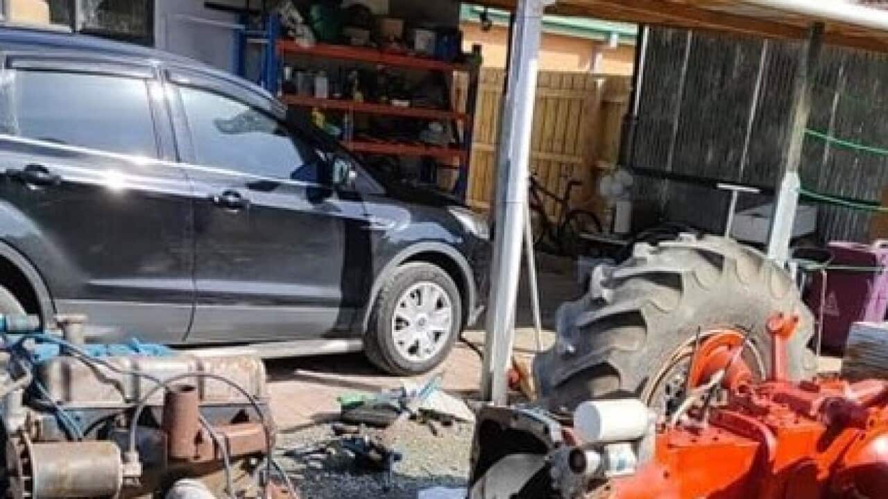 Melbourne-based Jaskaran Brar with his newly refurbished Ford 3000 Tractor.