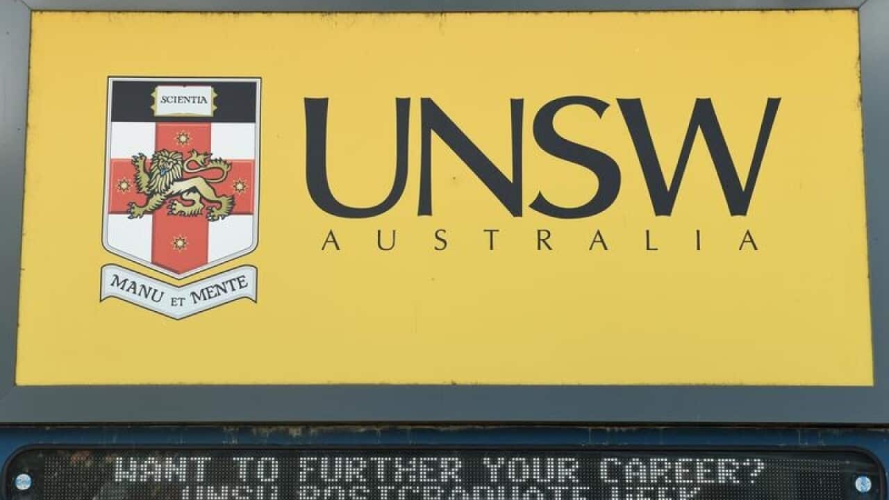 The signage of the University of NSW