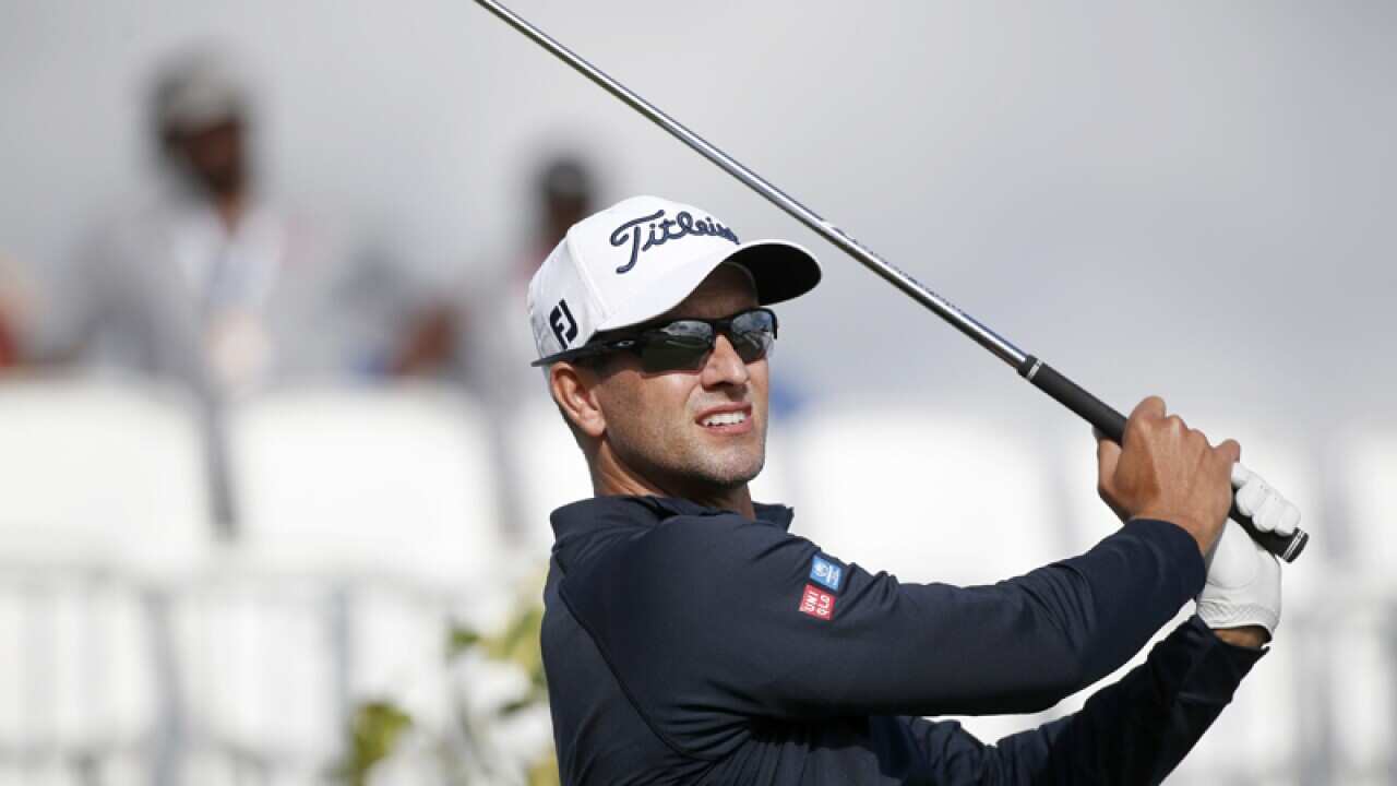 Adam Scott during the first round of the Honda Classic
