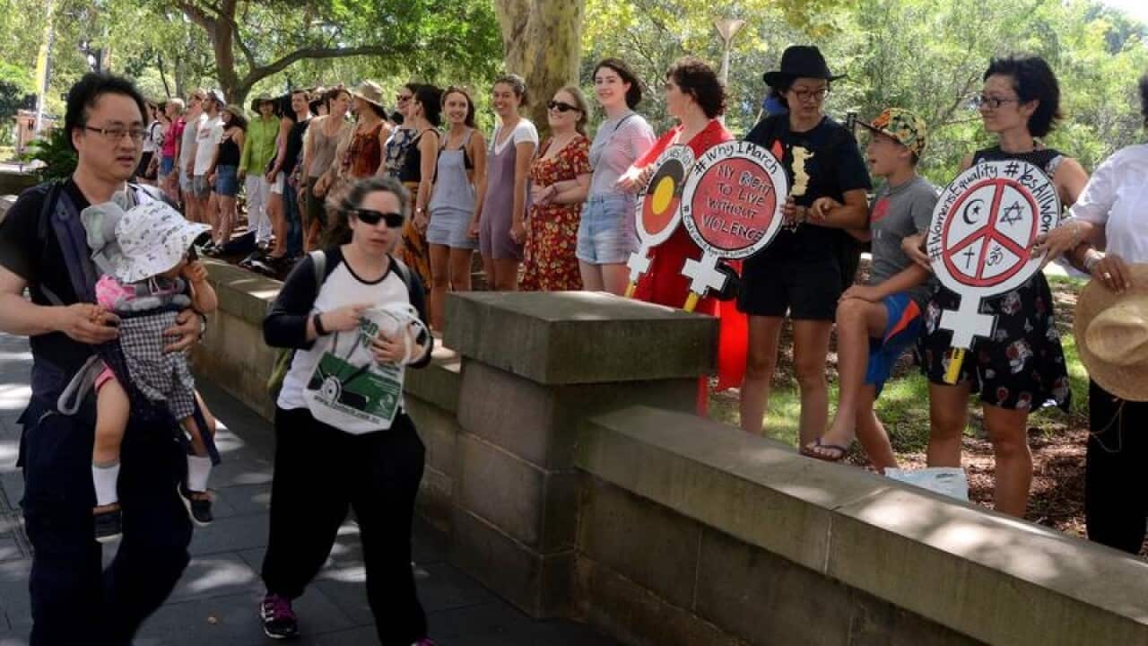 The Sydney Women's March attracted over 1,000 people.