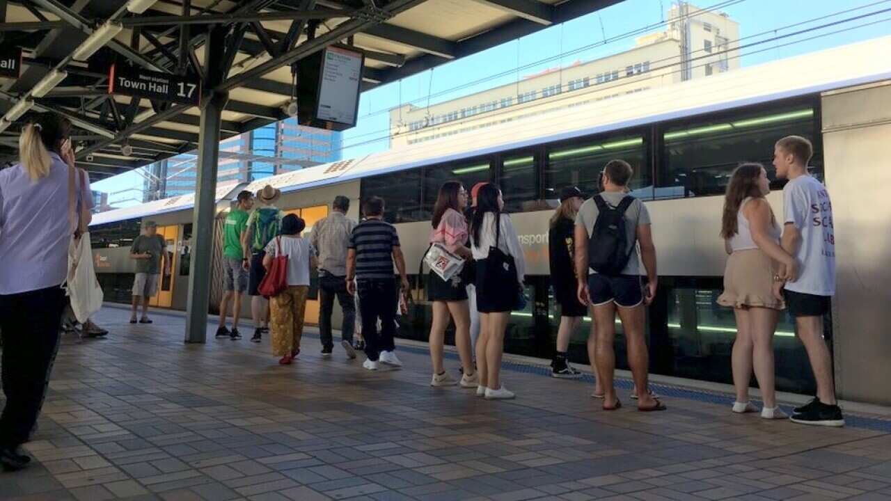 Passengers at Central Station on Tuesday afternoon.