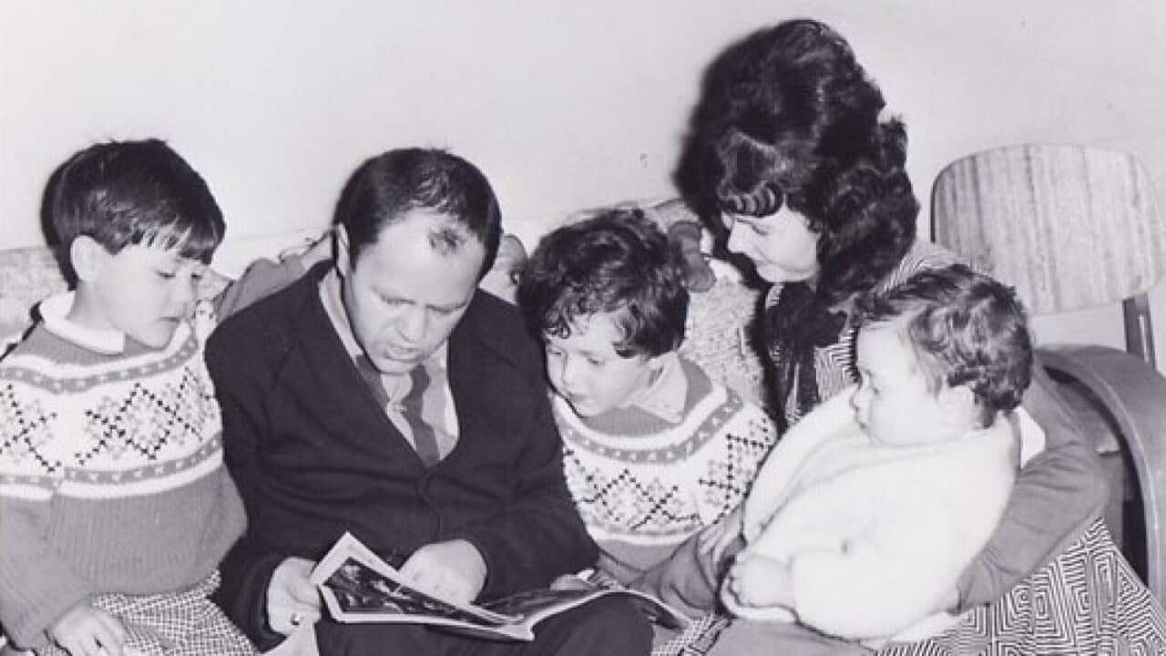 Americo Spinapolice with his wife Adua and their sons Michele, Elio and Jimmy.