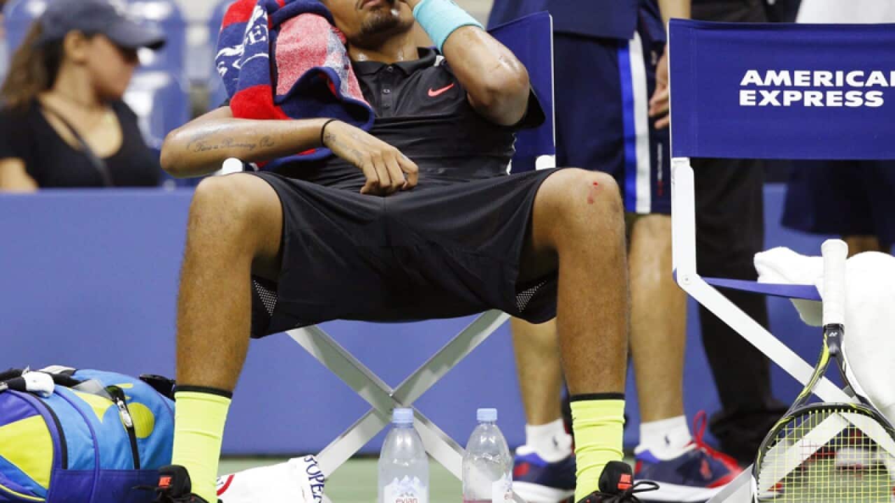 Nick Kyrgios during the US Open