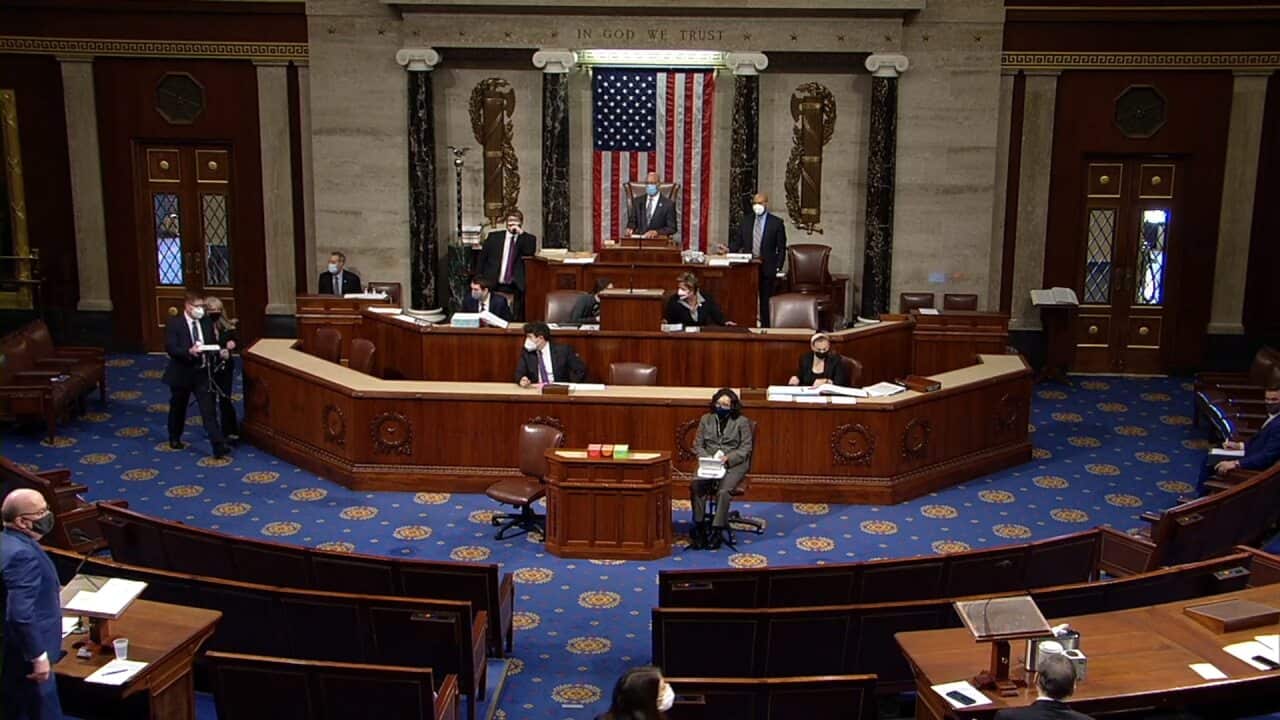 The US House of Representatives debates the second impeachment of President Donald Trump.