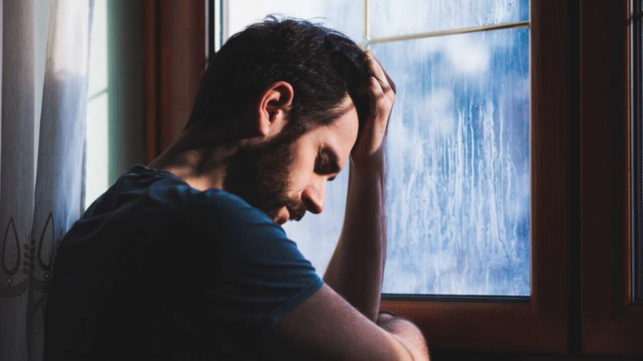 Man depressed