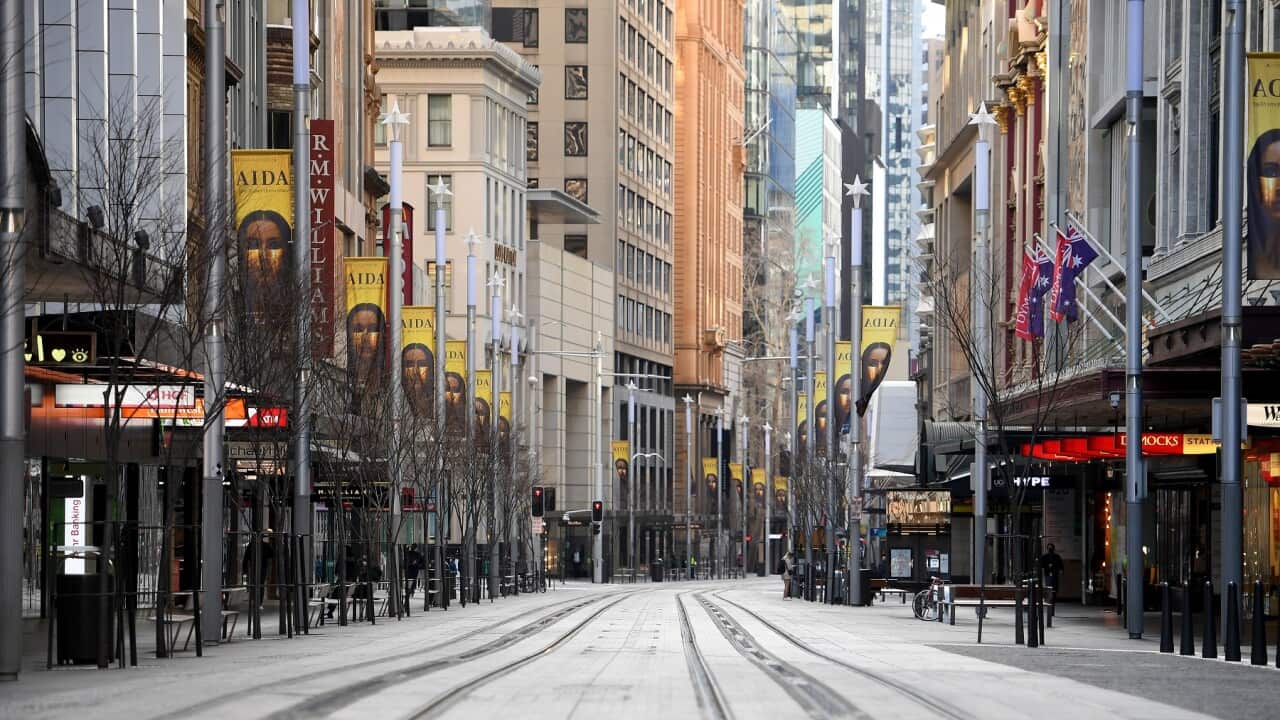 Deserted Sydney CBD as NSW registered highest ever daily cases.